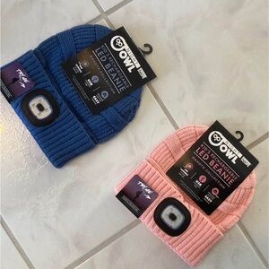LED Beanie for Kids - Blue and Pink